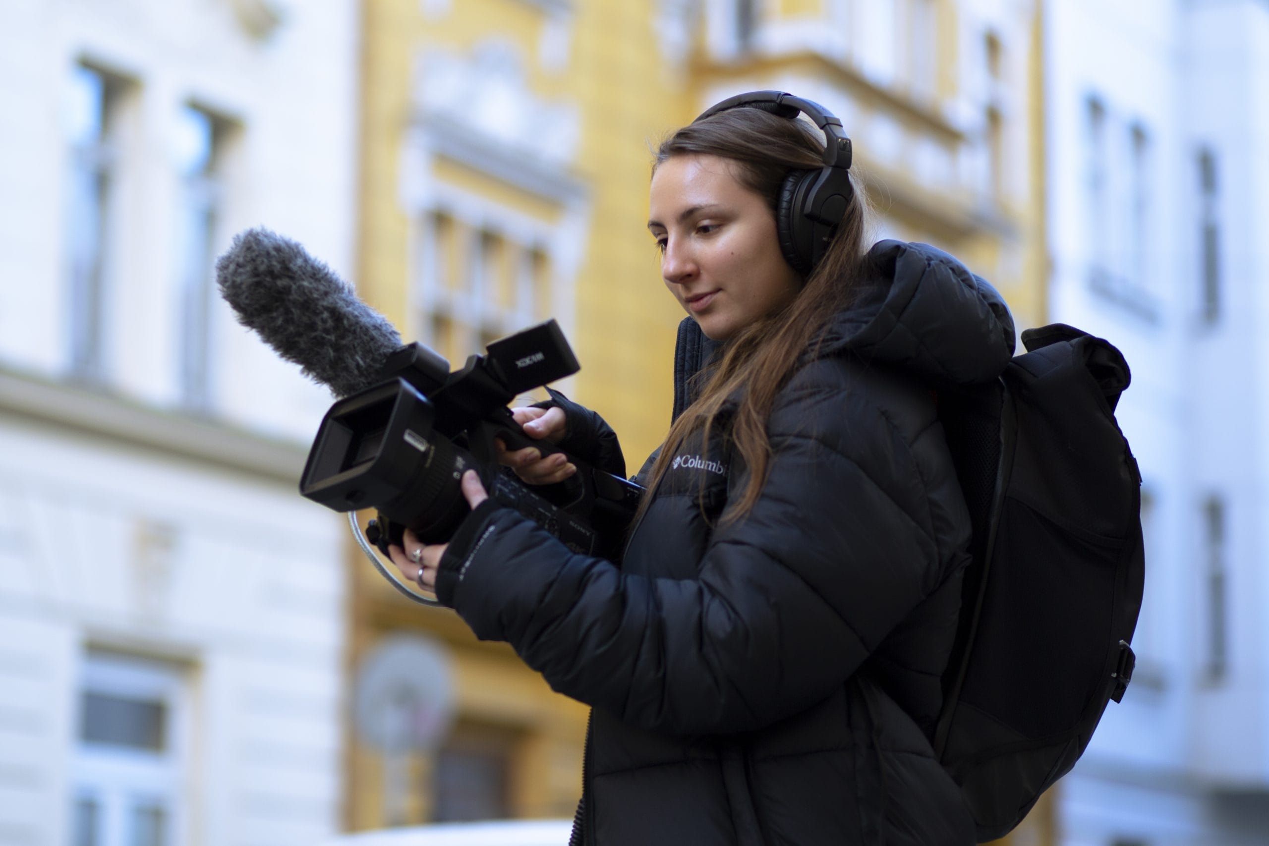 Documentary shooting in Prague